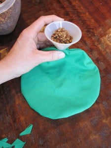 16 fyll vektputen med tørre linser, ris eller erter